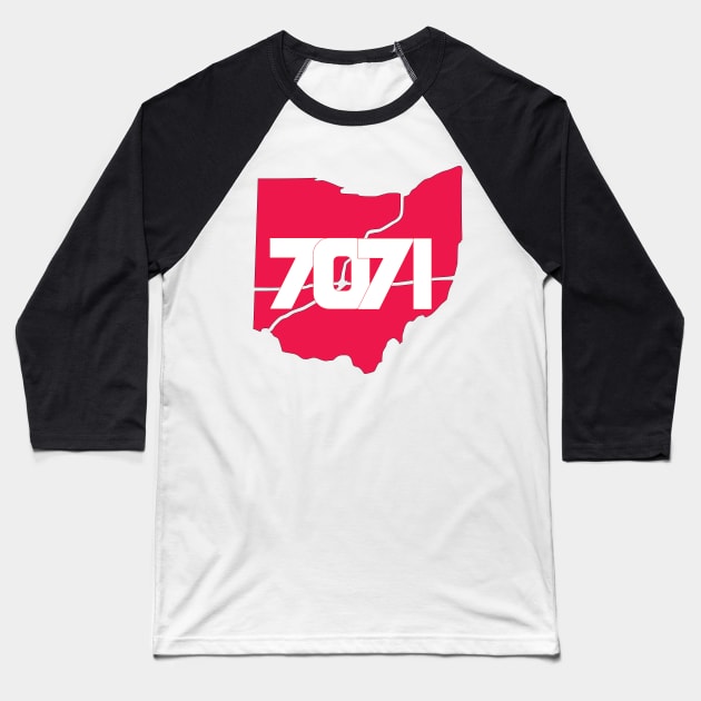 Red & White - 7071 Baseball T-Shirt by 7071